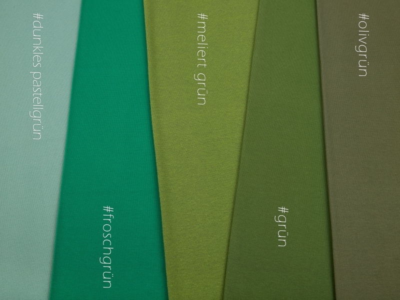 Bündchen-Stoff "uni #dunkles pastellgrün" (0,25 Meter)