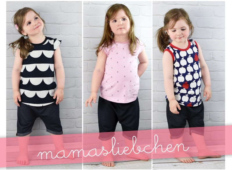 Schnittmuster ein für Mädchen-Kinder-Shirt