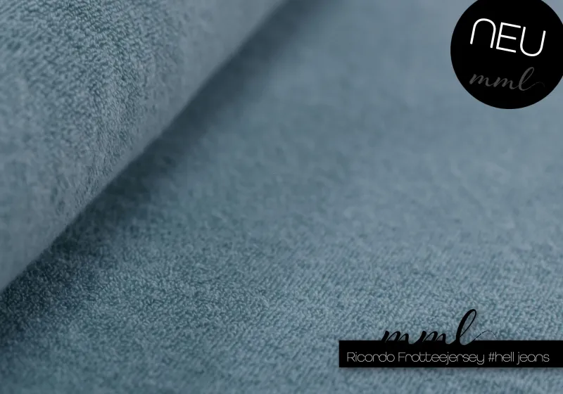 Frottee-Stoff "ricordo #helljeans" (0,25m)