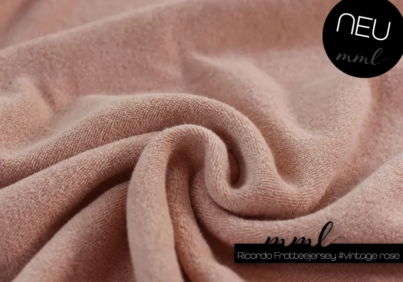 Frottee-Stoff "ricordo #vintage rose" (0,25m)