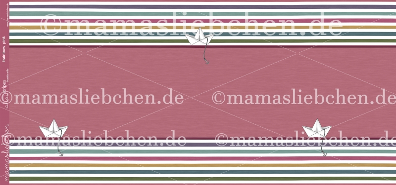 Jersey-Stoff "ahoi stripes #rainbow pink" (1Panel/ ca.0,80m)