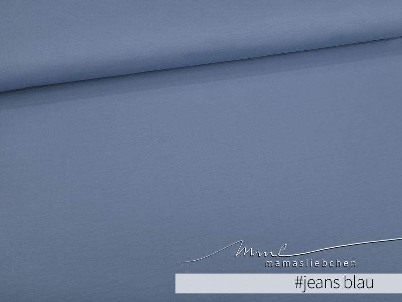 Jersey-Stoff "Basic uni #jeansblau" (0,25m)