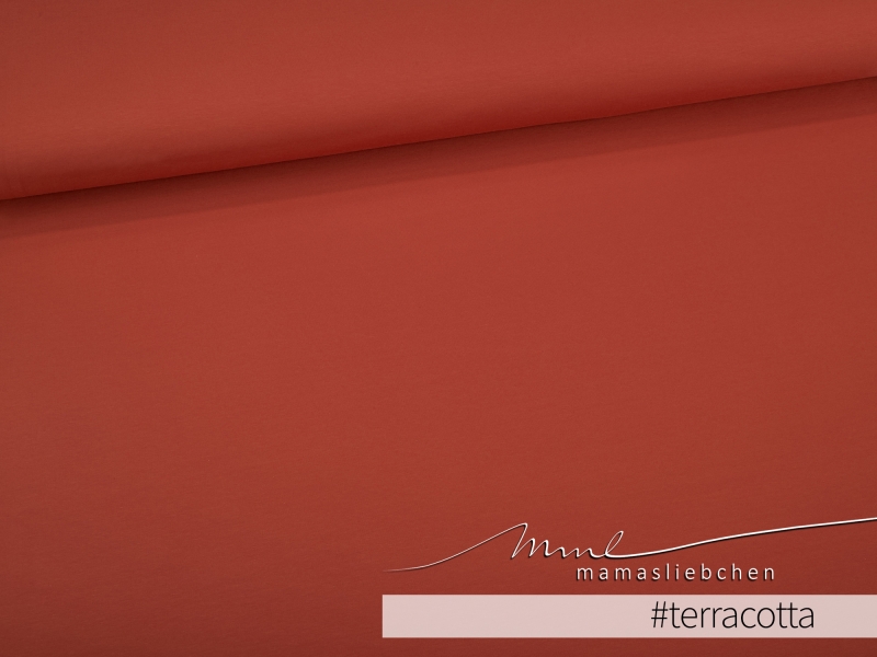 Jersey-Stoff "Basic uni #terracotta" (0,25m)