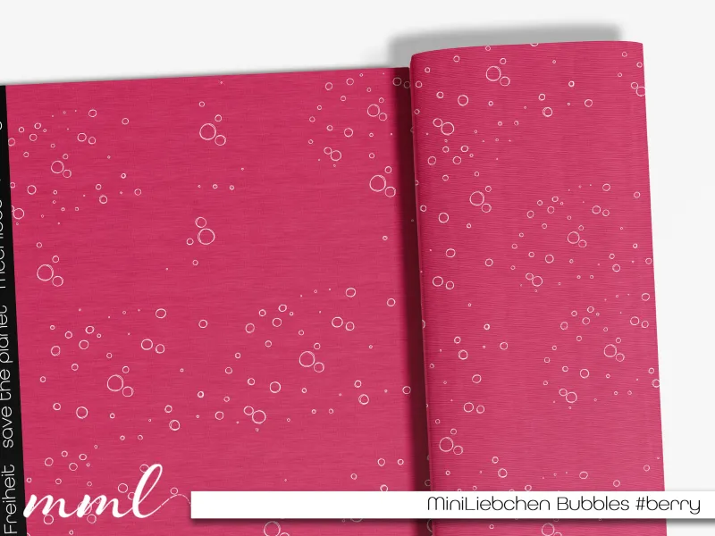 Jersey-Stoff "Bubbles #berry" (0,25m)