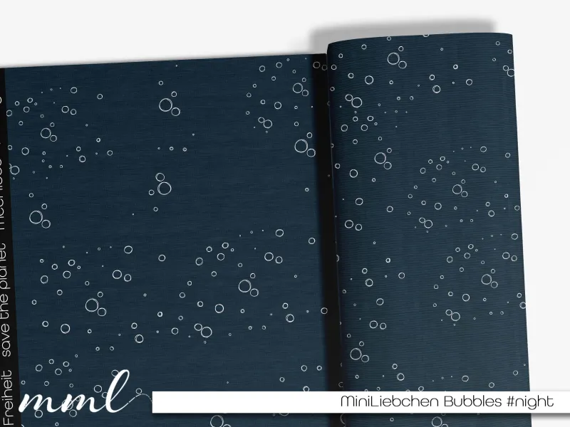 Jersey-Stoff "Bubbles #night" (0,25m)