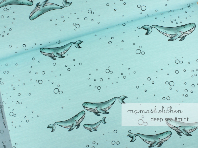 Jersey-Stoff "deep sea #mint" (0,5m)
