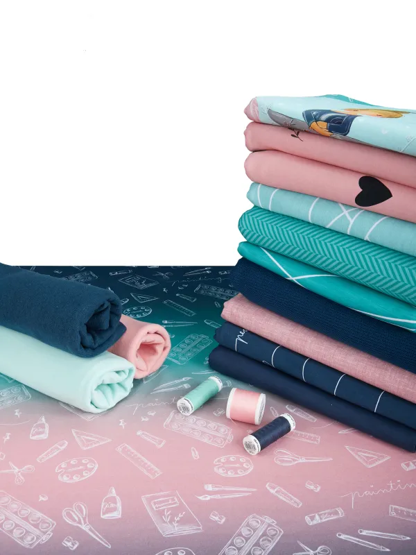 Jersey-Stoff "Lara Craft #night mint" (1Panel/ ca.0,75m)
