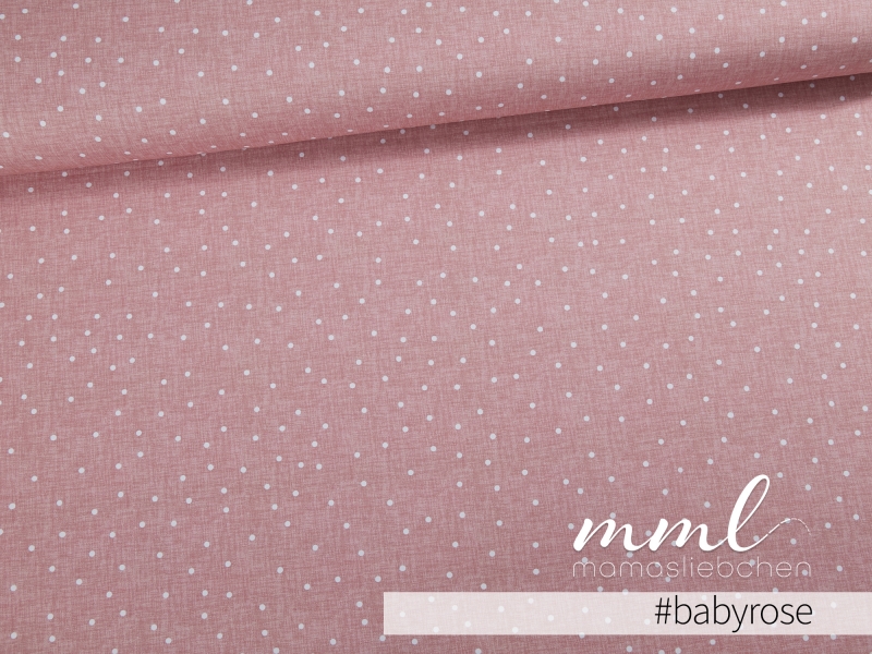 Jersey-Stoff "linen dots #babyrose" (0,5m)