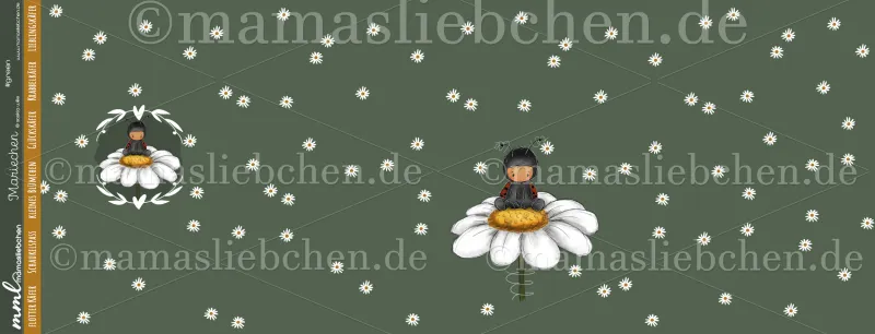 Jersey-Stoff "Mariechen #green" (1Panel/ ca.0,75m)