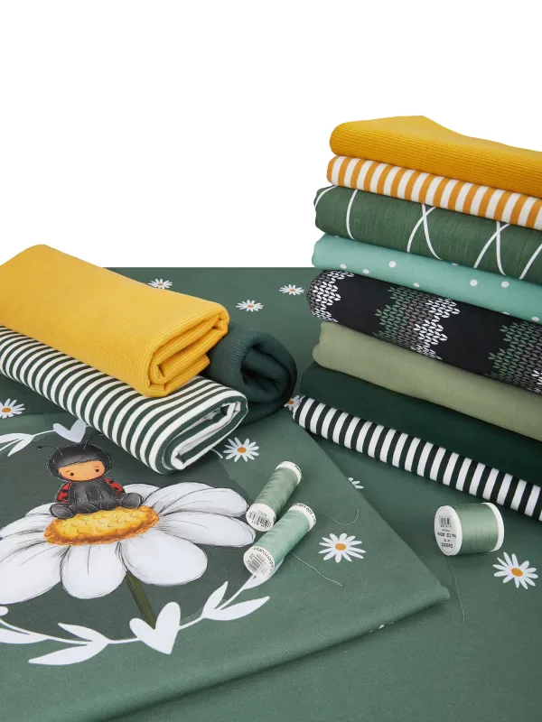 Jersey-Stoff "Mariechen #green" (1Panel/ ca.0,75m)