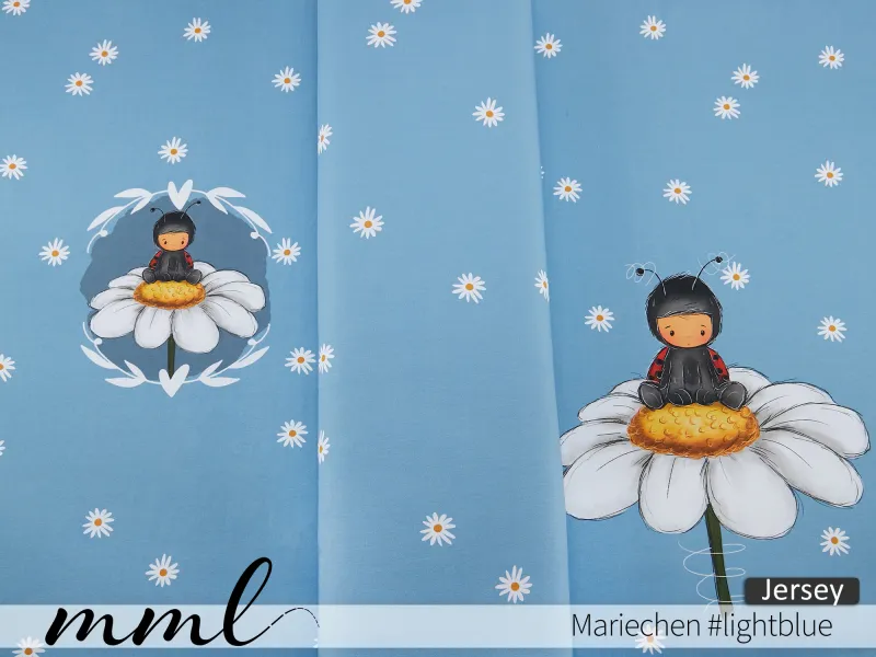 Jersey-Stoff "Mariechen #lightblue" (1Panel/ ca.0,75m)