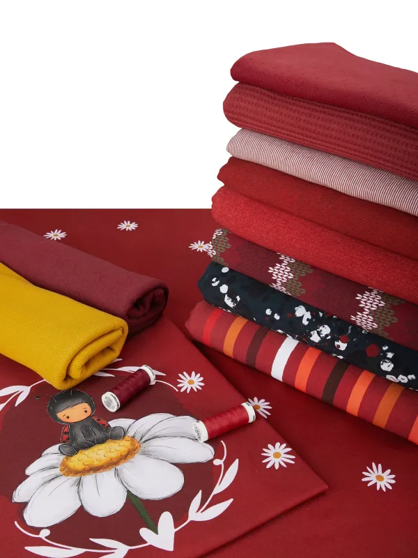 Jersey-Stoff "Mariechen #red" (1Panel/ ca.0,75m)