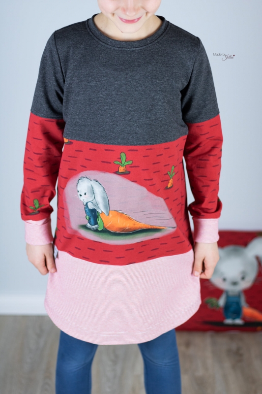 Jersey-Stoff "Moritz Möhrchen #red" (1Panel/ ca.0,65 m)
