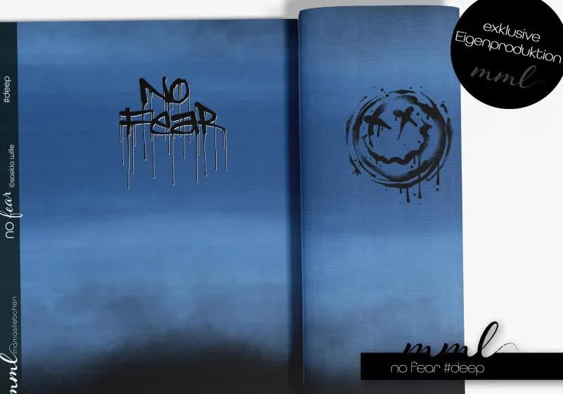 Vorbestellung!!! Jersey-Stoff "no fear #deep" (1 Panel, ca. 1,00m)
