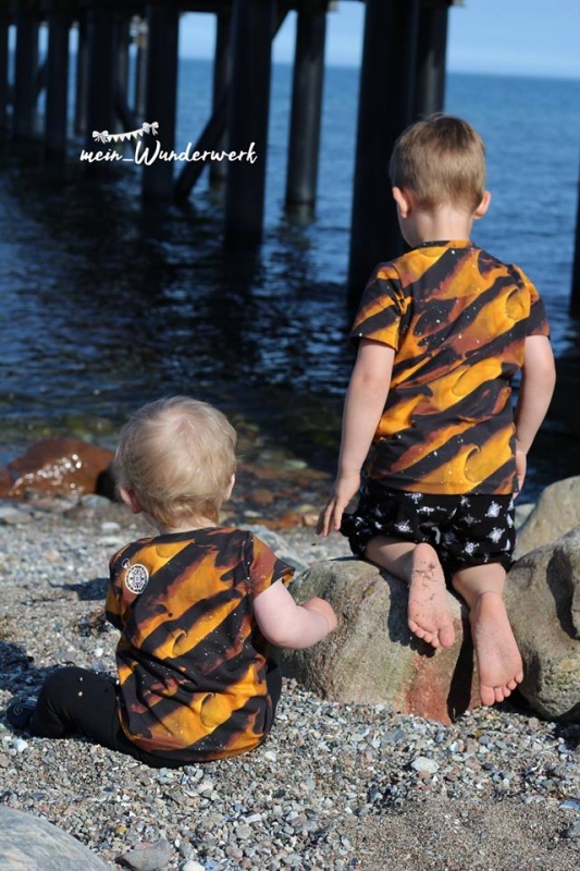 Jersey-Stoff "ocean #gold-shadow" (0,5m)