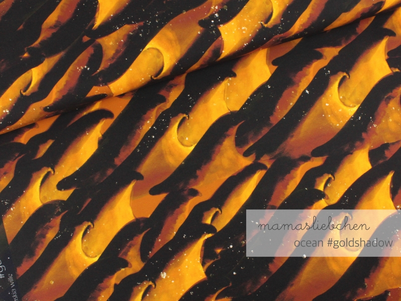 Jersey-Stoff "ocean #gold-shadow" (0,5m)