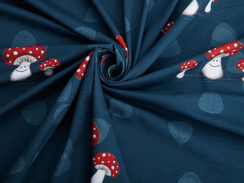 Jersey-Stoff "Pilzkopf #darkblue" (0,25m)