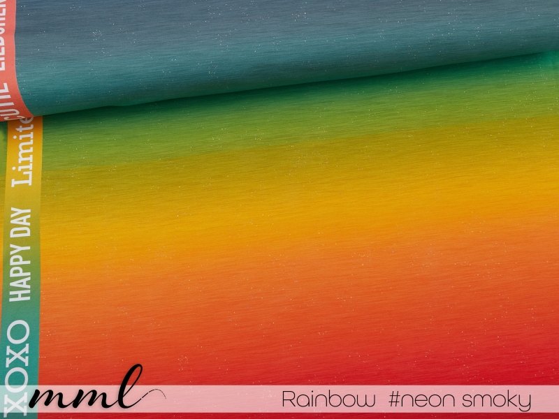 Jersey-Stoff "Rainbow #neon smoky" (0,25m)