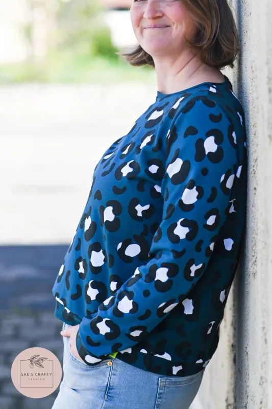 Jersey-Stoff "wild girl #blue" (0,25m)