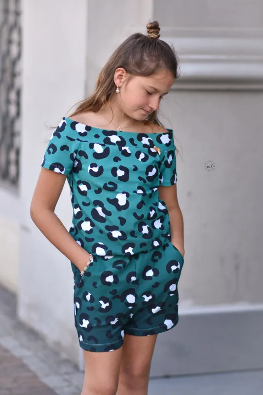 Jersey-Stoff "wild girl #teal" (0,25m)
