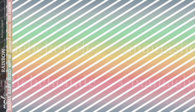 Bio-Bubble-Stoff "Rainbow #cross pastel" (0,25m)