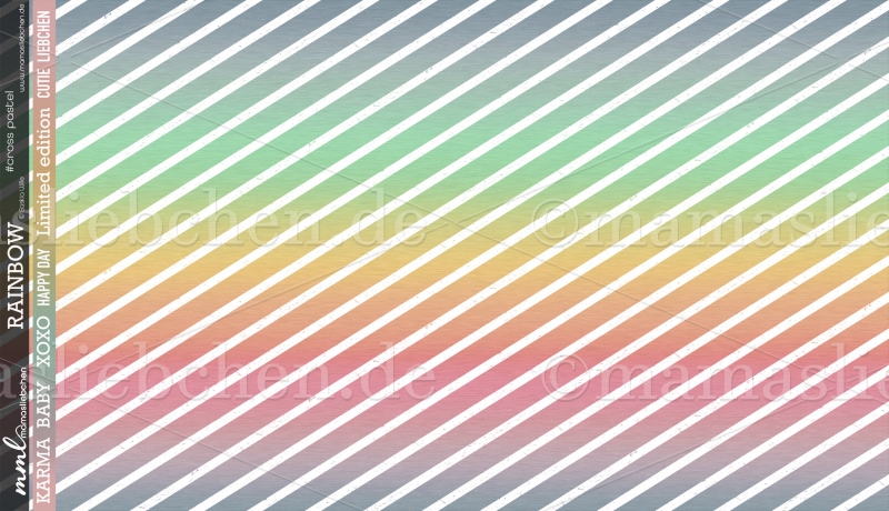 Bio-Bubble-Stoff "Rainbow #cross pastel" (0,25m)