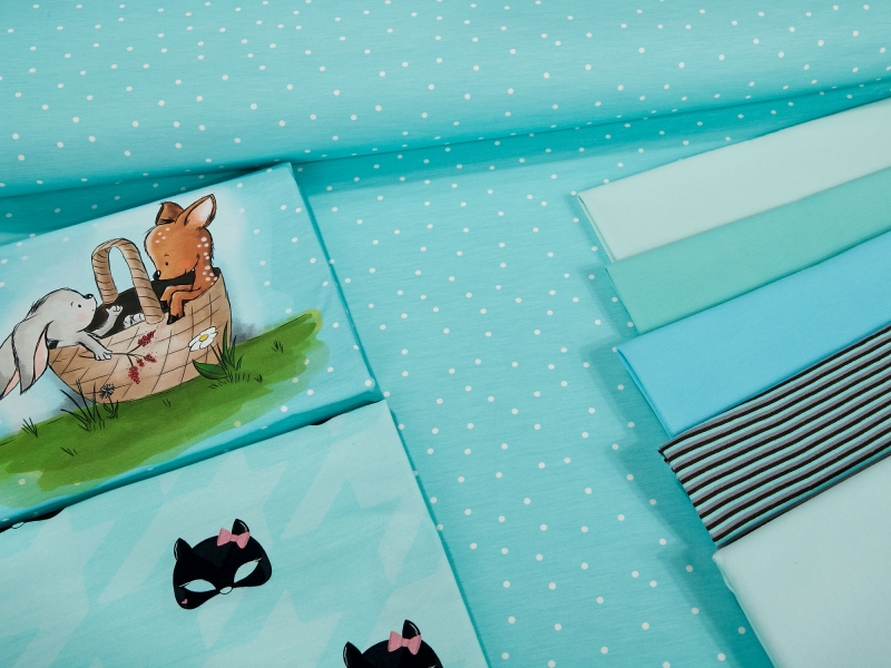 Jersey-Stoff "sweetheart dots #mint" (0,5m)