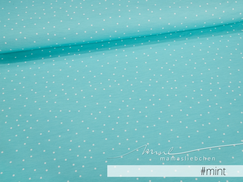 Jersey-Stoff "sweetheart dots #mint" (0,5m)