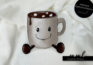 Bügelbild Kakao Tasse mit Marshm...