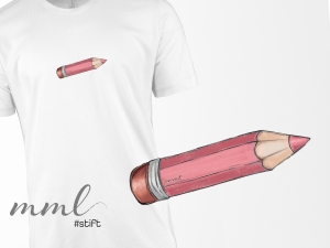 Bügelbild Stift - Einschulung / ...