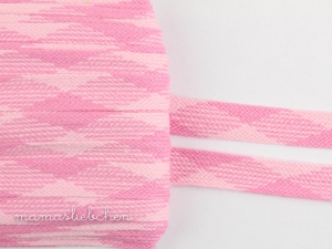 flache Kordel zweifarbig #rosa- ...