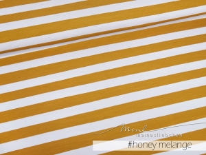 Jersey-Stoff " stripes #honey melange" (0,5m)