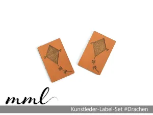 Kunstleder-Label-Set #Drachen (2...