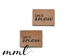 Kunstleder-Label-Set #Let it sno...