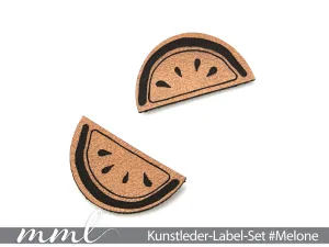 Kunstleder-Label-Set #Melone (2e...