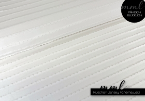 Rüschen Jersey #creme weiß (0,25...