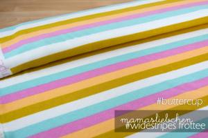 Frottee-Stoff #widestripes "buttercup" (0,5 Meter)