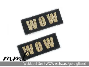 Weblabel-Set #WOW (schwarz/gold ...