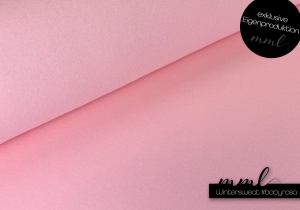 Winter-Sweat Stoff (uni) #rosa (...