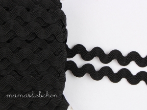 Zickzackband # schwarz (1,0m)